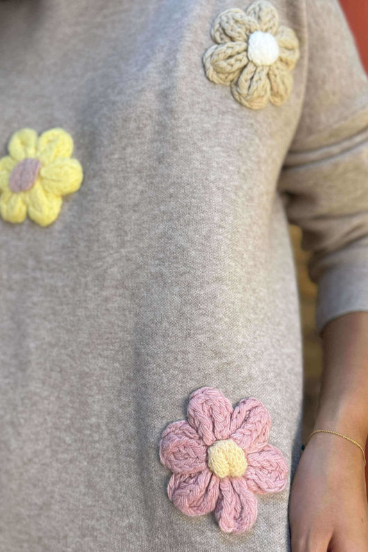 Hello Miss Daisy Knit Mocha Marl